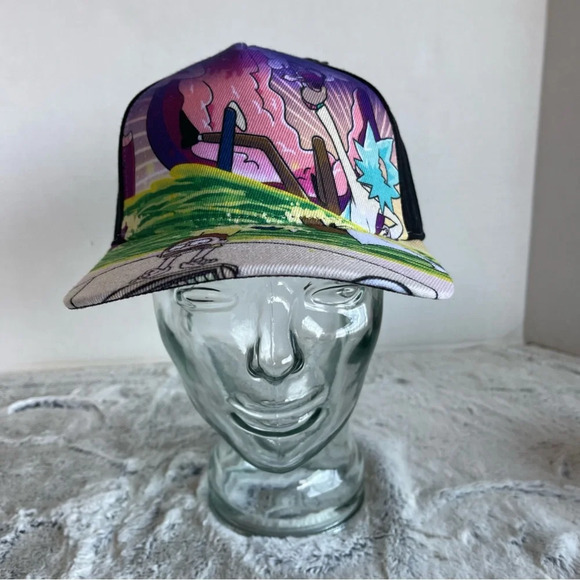 BIOWORLD Adult Swim Rick And Morty Cap Adjustble SnapBack Graphic Hat - Picture 3 of 12